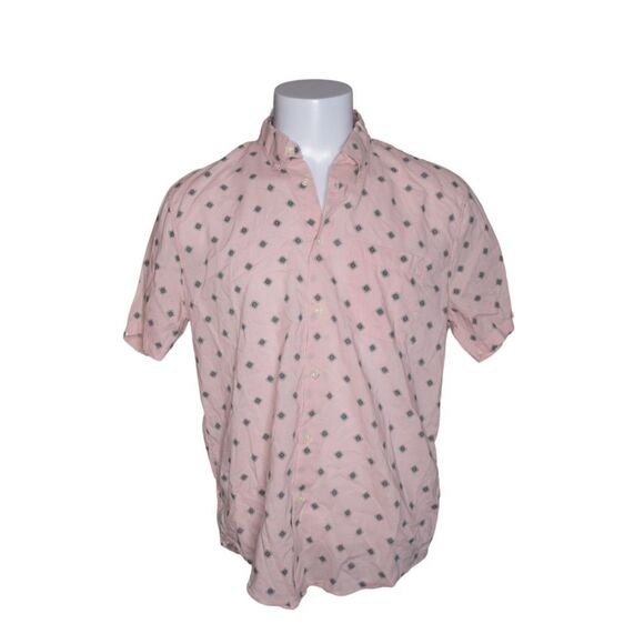 Abercrombie & Fitch Short Sleeve Button Up Shirt Light Pink Mens XL - Picture 1 of 6